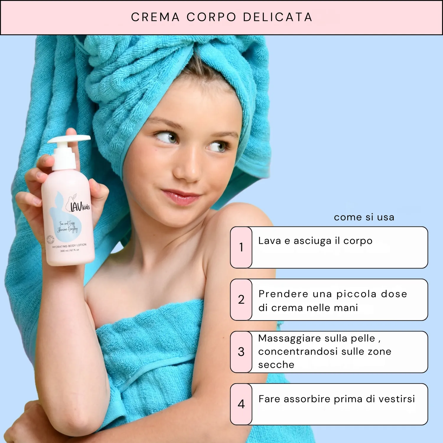 LavKids Delicate Body Lotion Crema Corpo Delicata Jojoba Karité