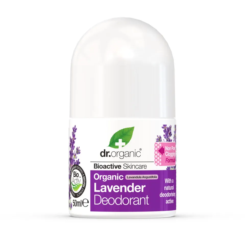 Dr Organic Lavender deodorante roll-on 50ml senza alluminio