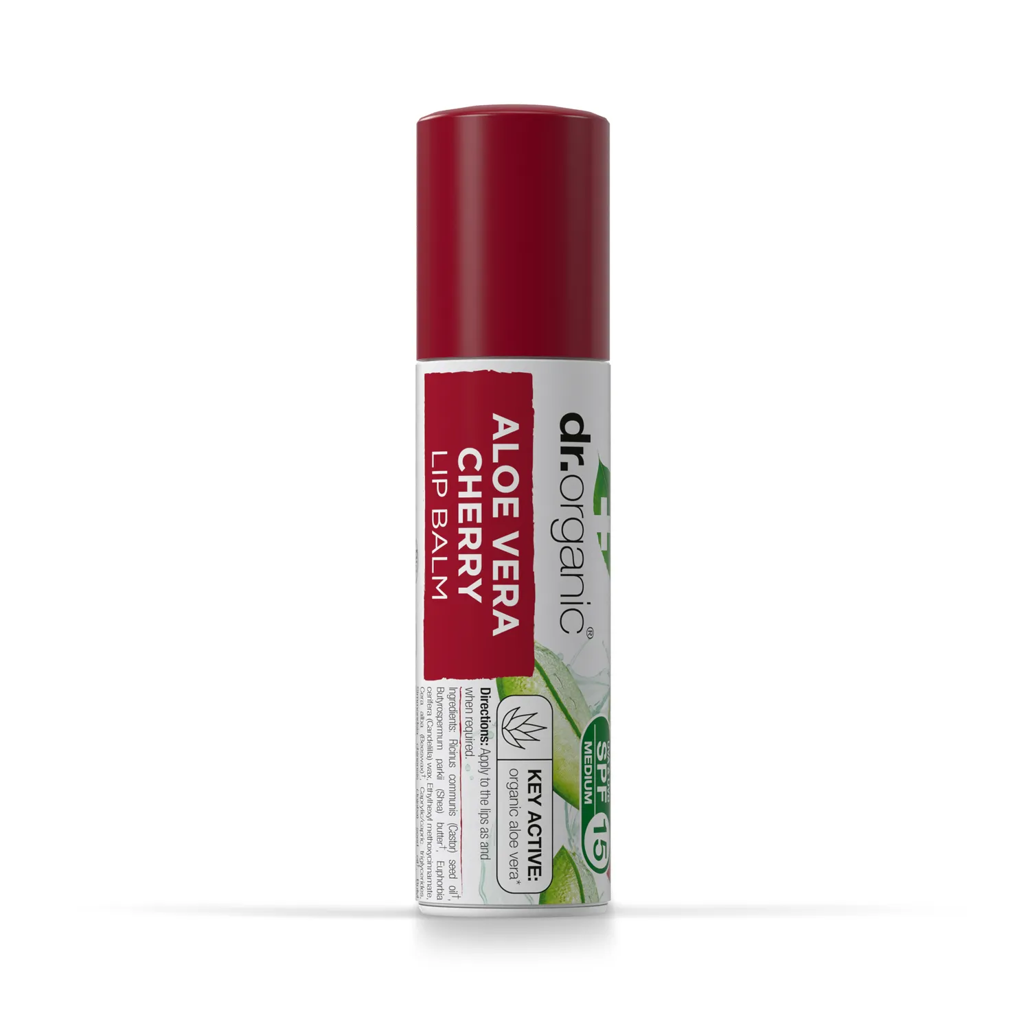 Dr Organic Aloe Vera Cherry Stick Labbra 5,7ml SPF15
