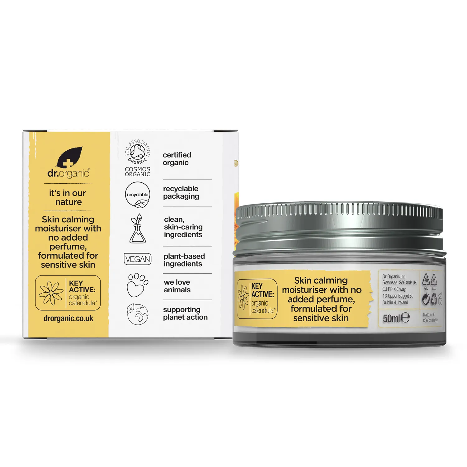 Dr Organic Calendula Cream crema viso 50ml senza profumo