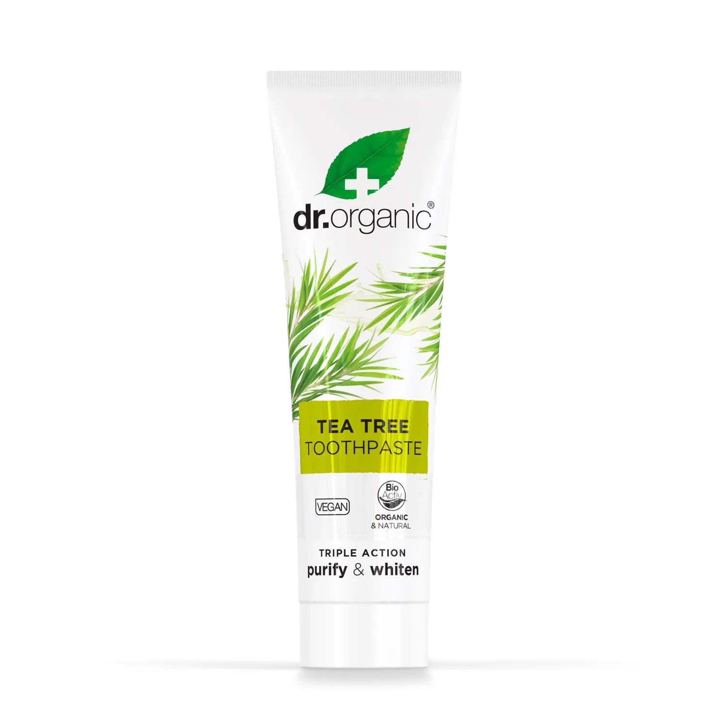Dr Organic Tea Tree Dentifricio 100ml Menta Fluoro