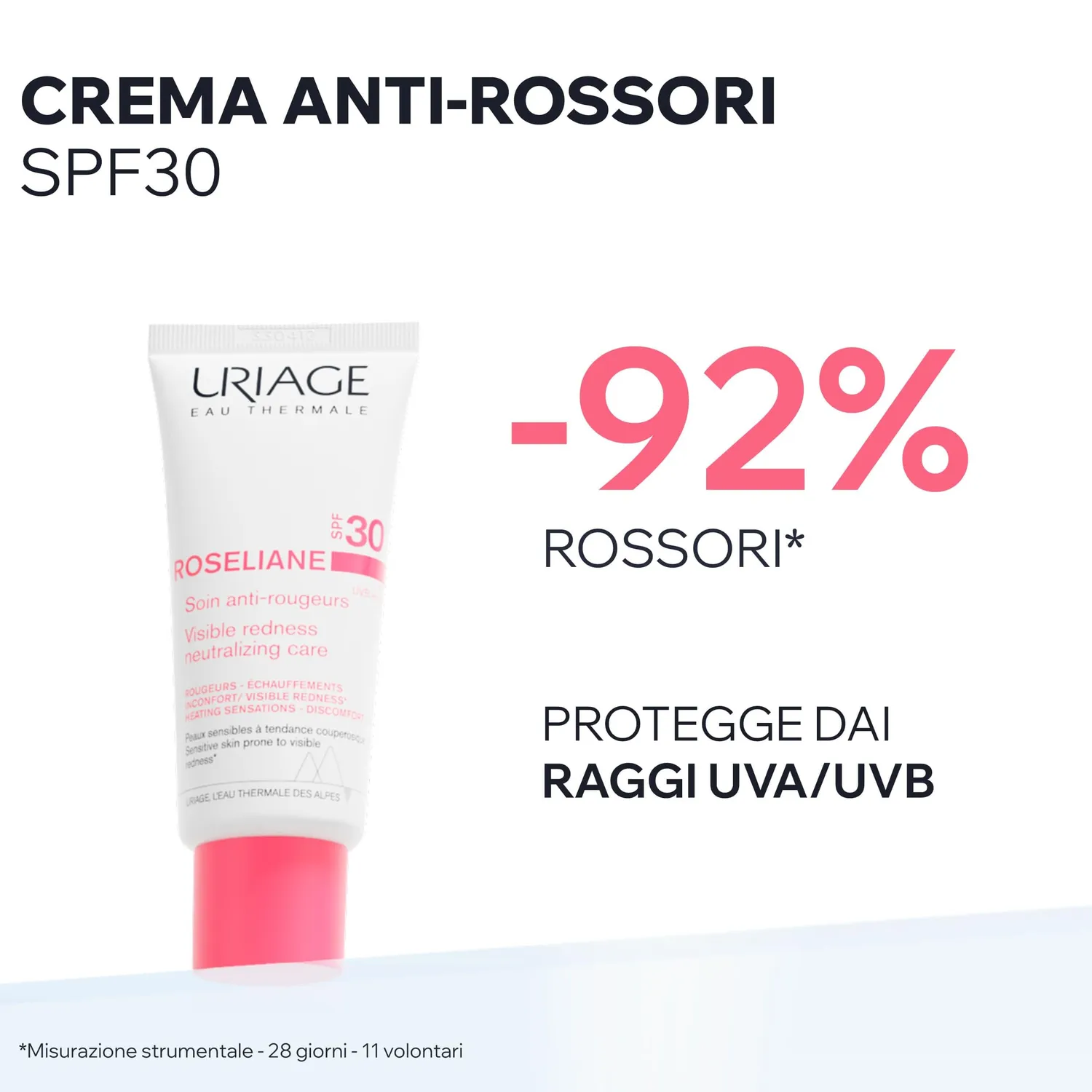 Uriage Roseliane Crema Viso Anti-Rossori SPF30 Idratante