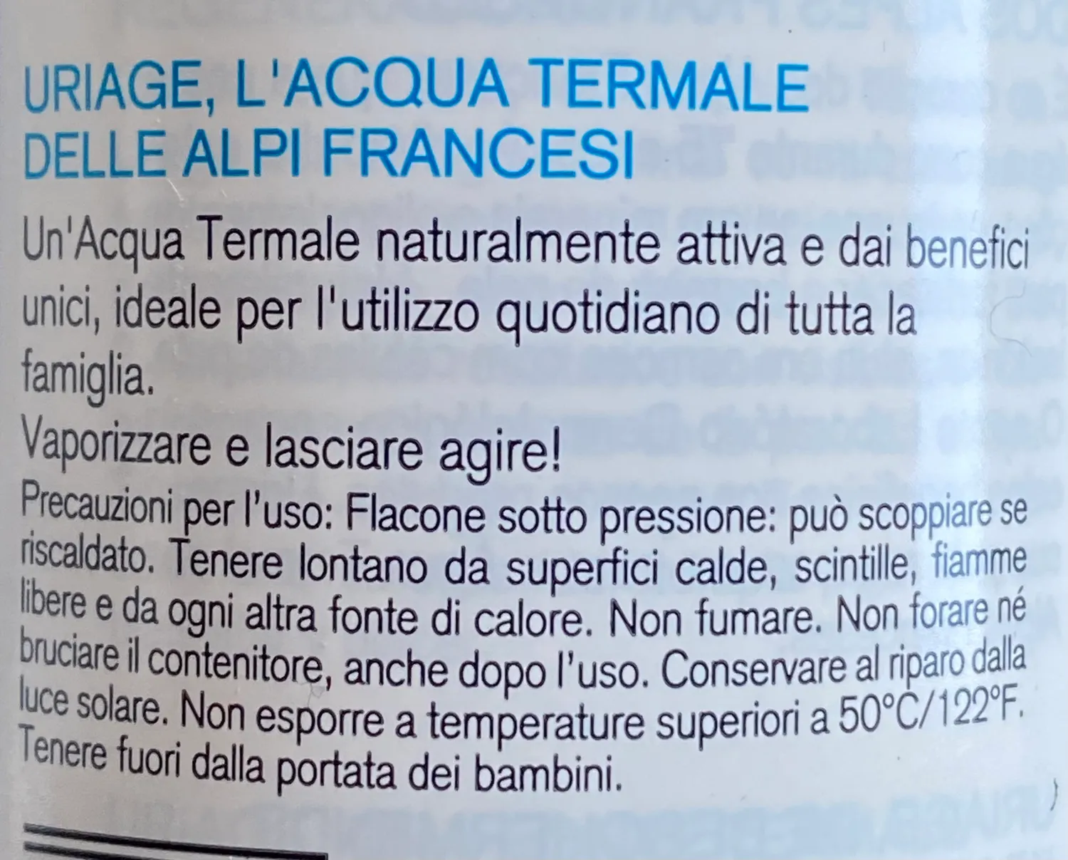 Uriage Eau Thermale Acqua Termale Spray 150 ml lenitiva
