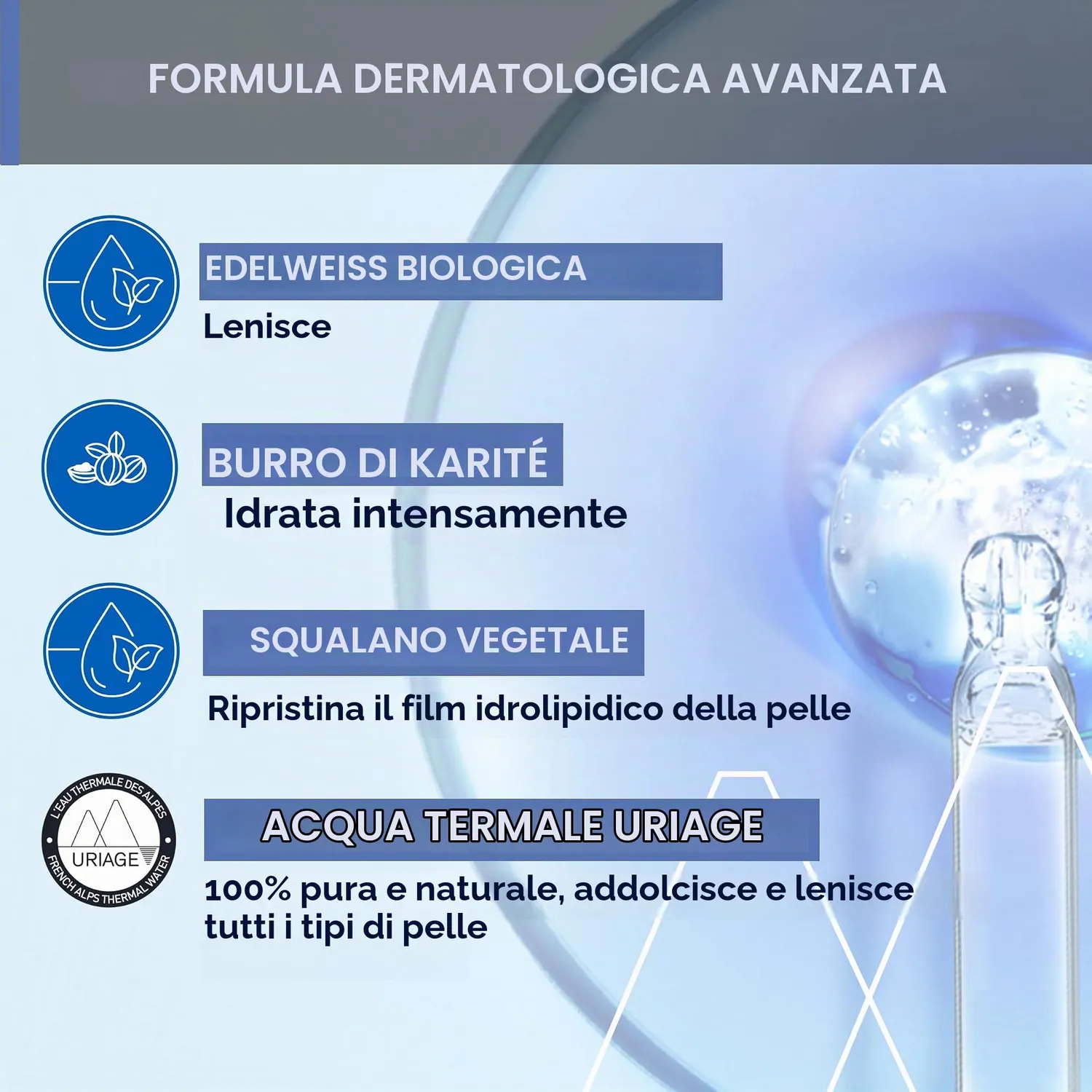 Uriage Bébé Crema Idratante Viso 40ml karité