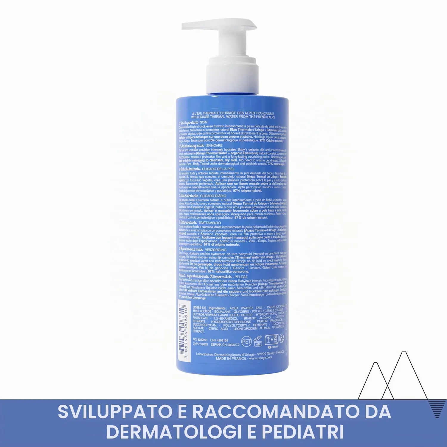 Uriage Bébé latte idratante 500ml stella alpina karitè