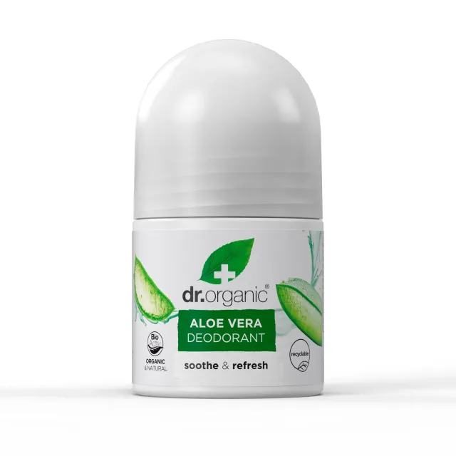 Dr Organic Aloe Vera Deodorant deodorante roll-on 50ml lenitivo