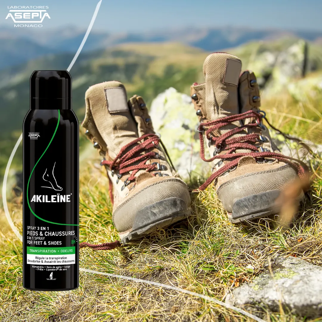 Akileïne Verde Spray Piedi e Calzature 3-in-1 rinfrescante