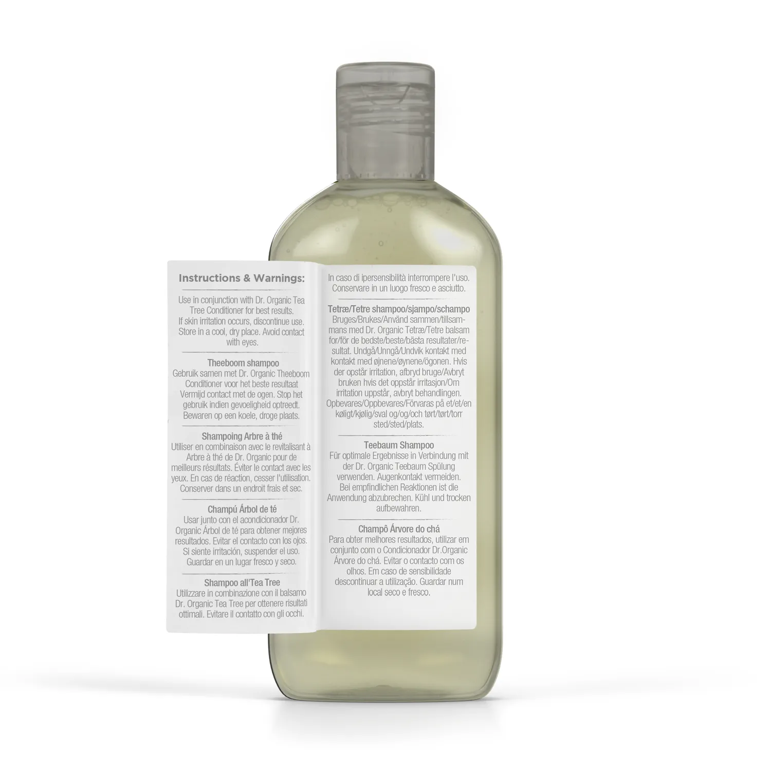 Dr Organic Tea Tree Shampoo 265ml capelli grassi menta