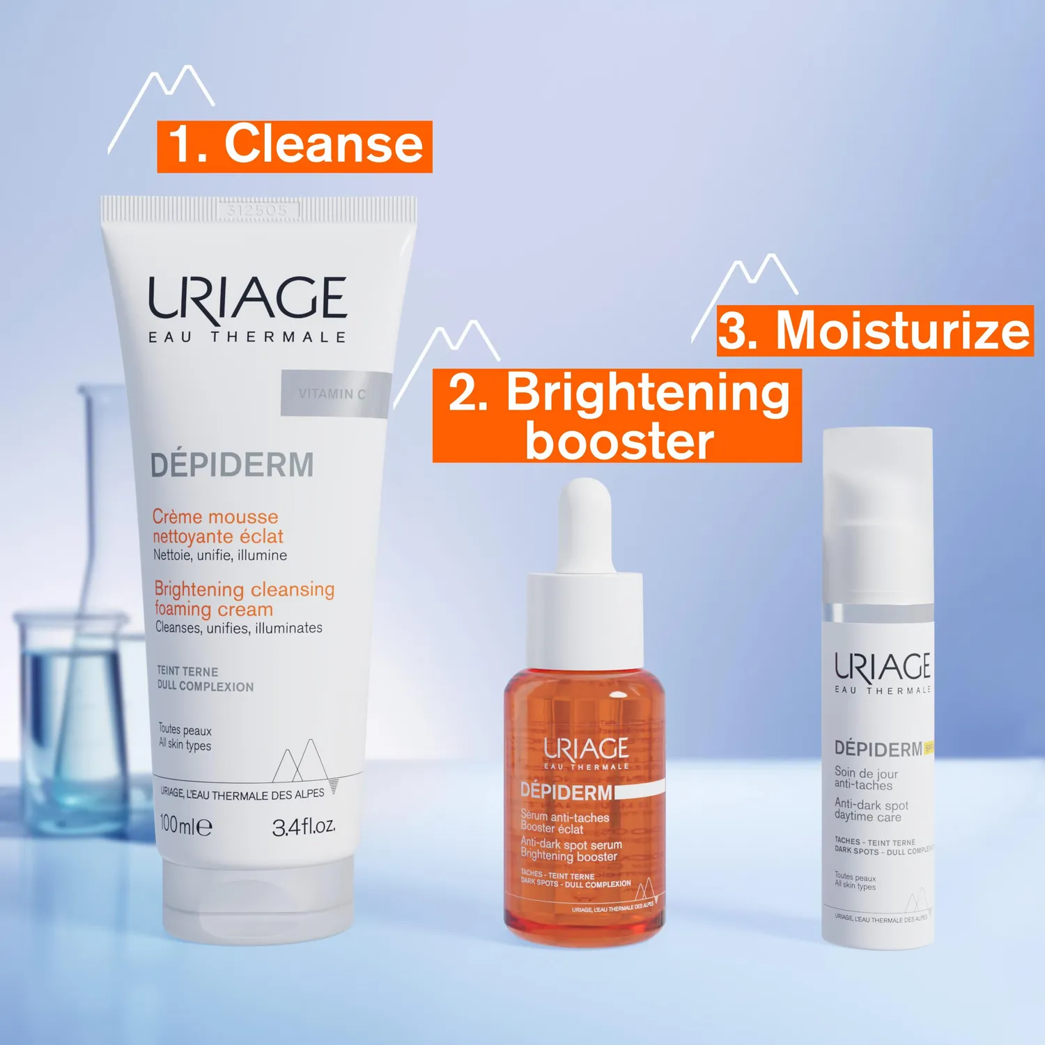 Uriage Depiderm Crema Viso Antimacchie SPF50+ Vitamina C