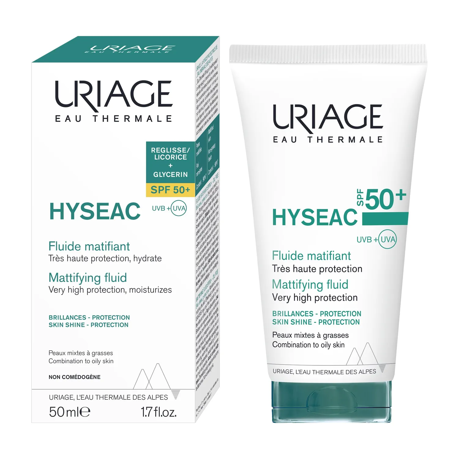 Uriage Hyséac Fluido Opacizzante SPF50+ Sebo