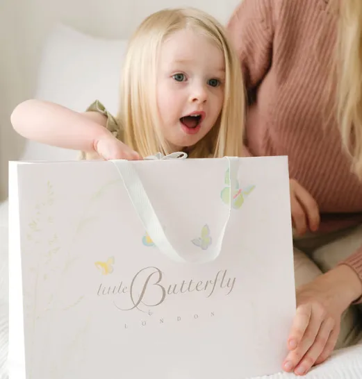 Little Butterfly Luxury Gift Box cofanetto neonato 4 pezzi bio