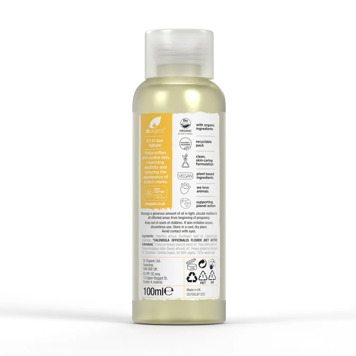 Dr Organic Mum & Baby Calendula Stretch Mark Oil olio 100ml elasticizzante