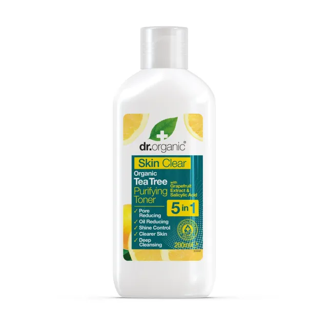 Dr Organic Skin Clear Purifying Toner tonico viso 200ml sebo-regolatore