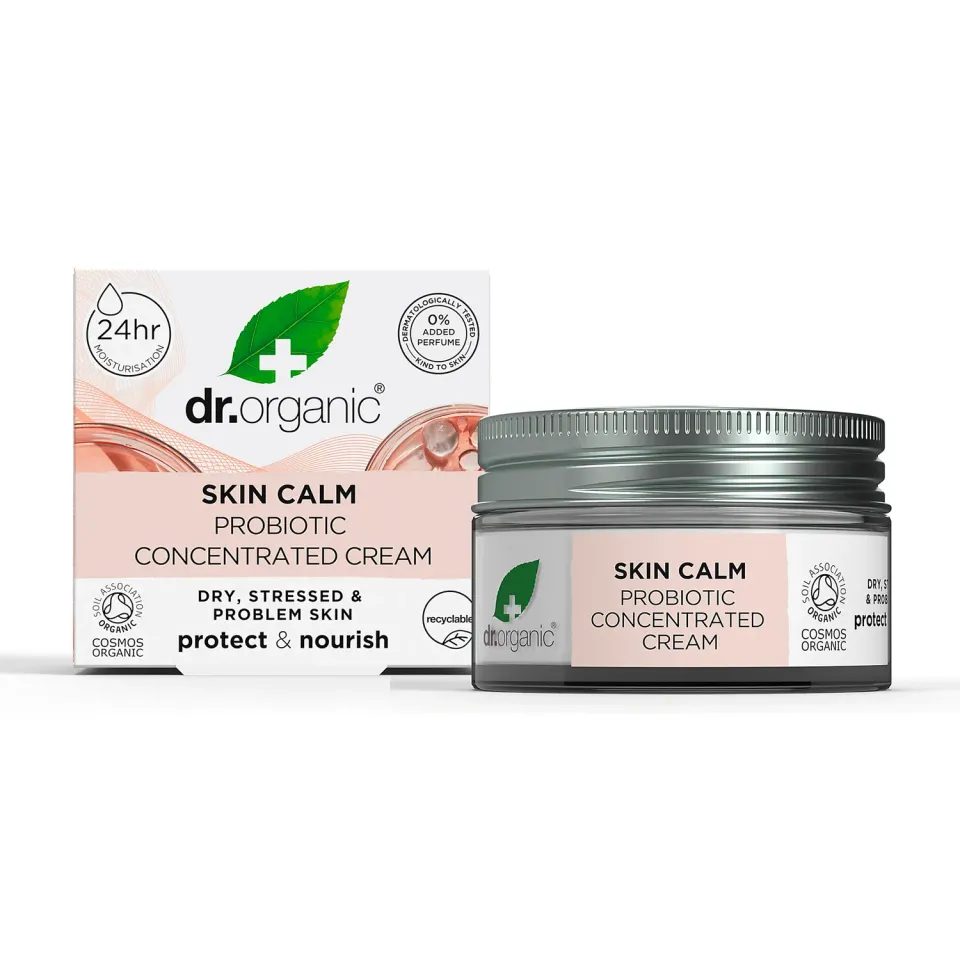 Dr Organic SkinCalm Probiotic Concentrated Cream crema viso pelli secche