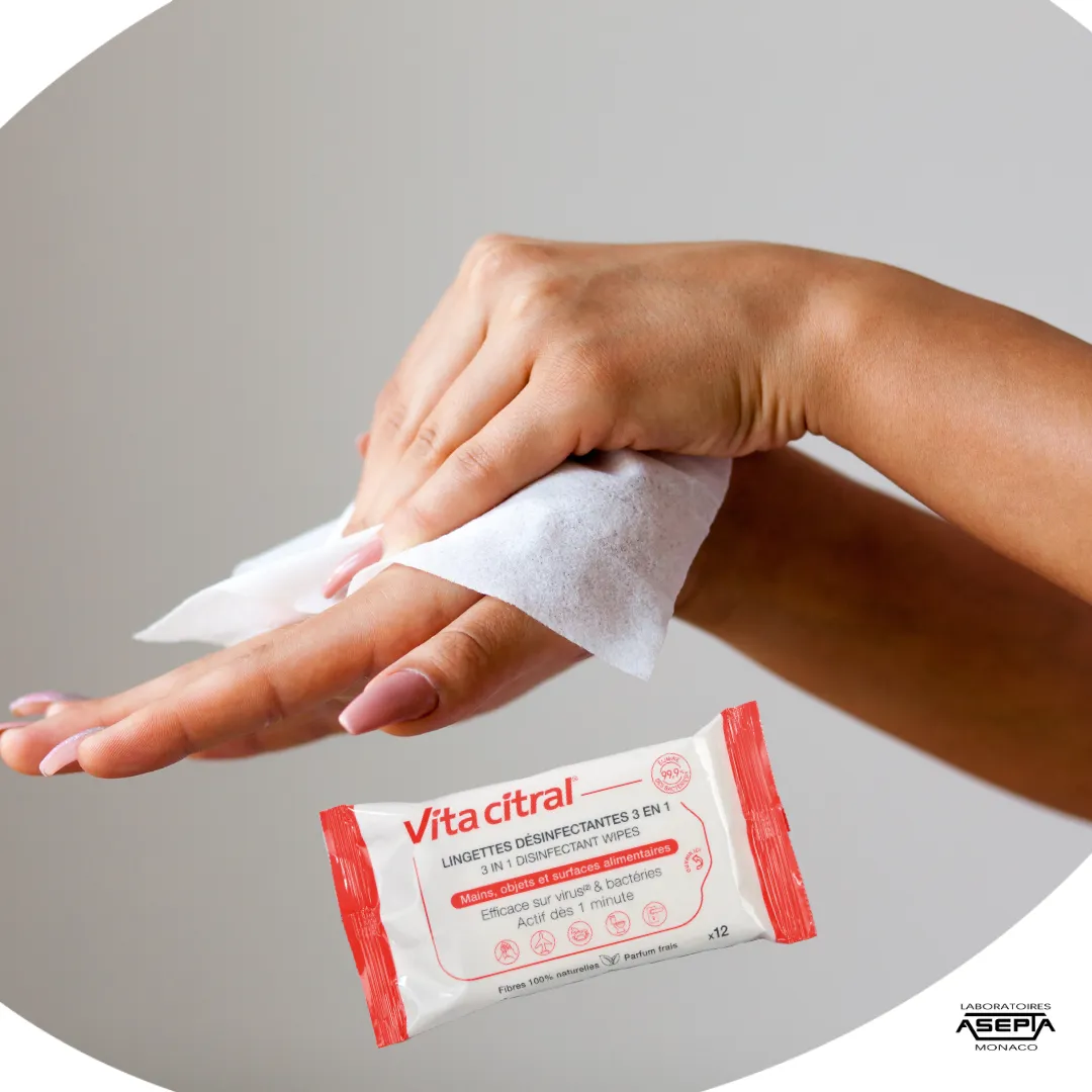 Vita Citral 3 in 1 salviette disinfettanti mani e superfici