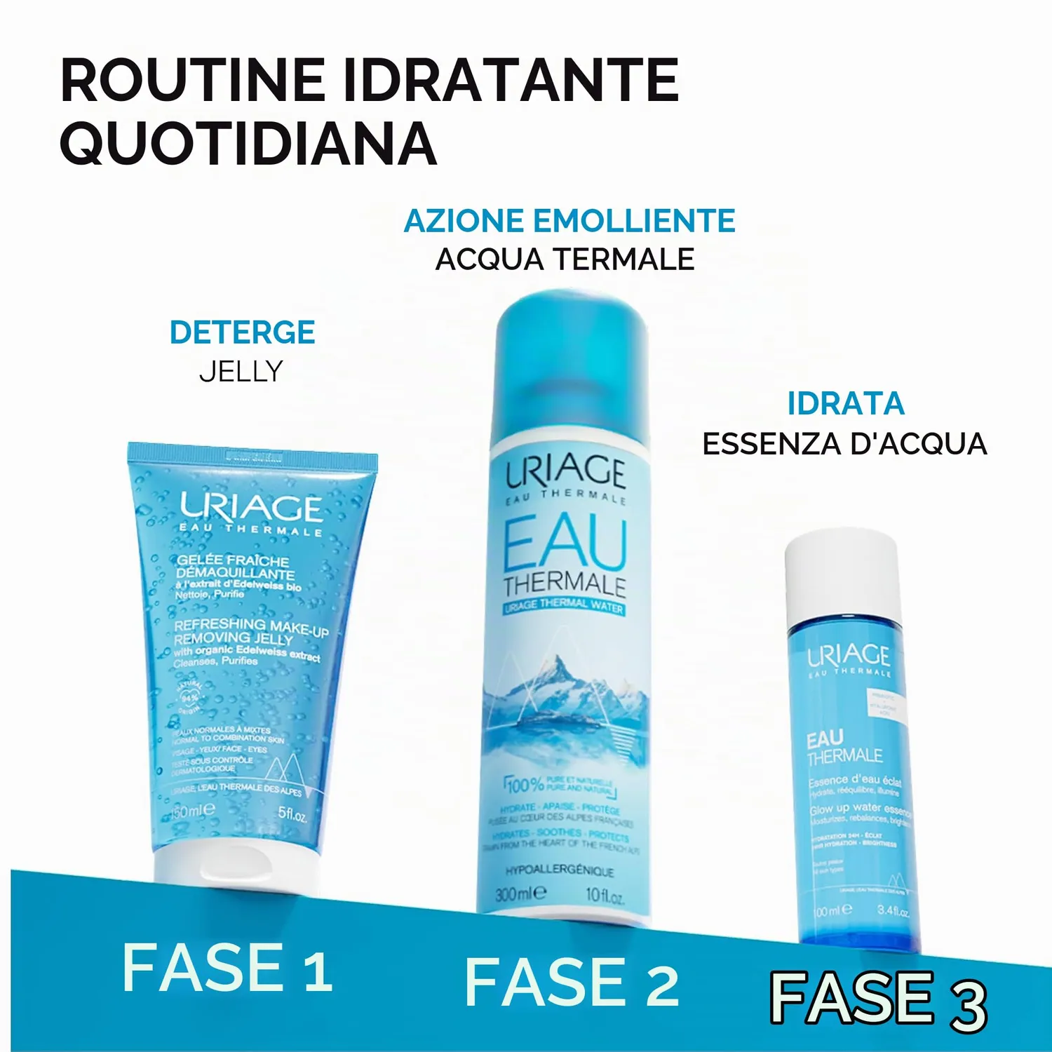 Uriage Gel Fresco Struccante Viso e Occhi 150ml Pelli Miste