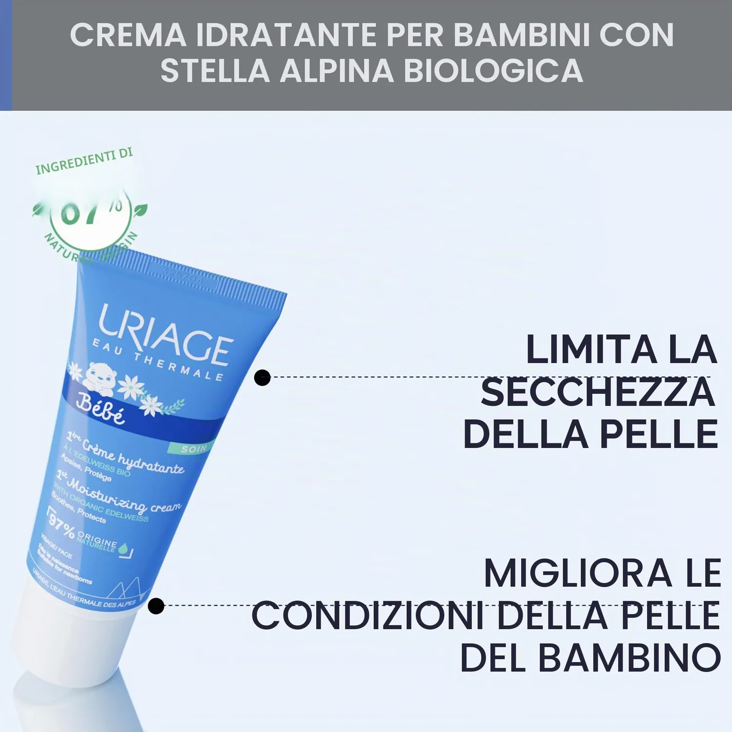 Uriage Bébé Crema Idratante Viso 40ml karité