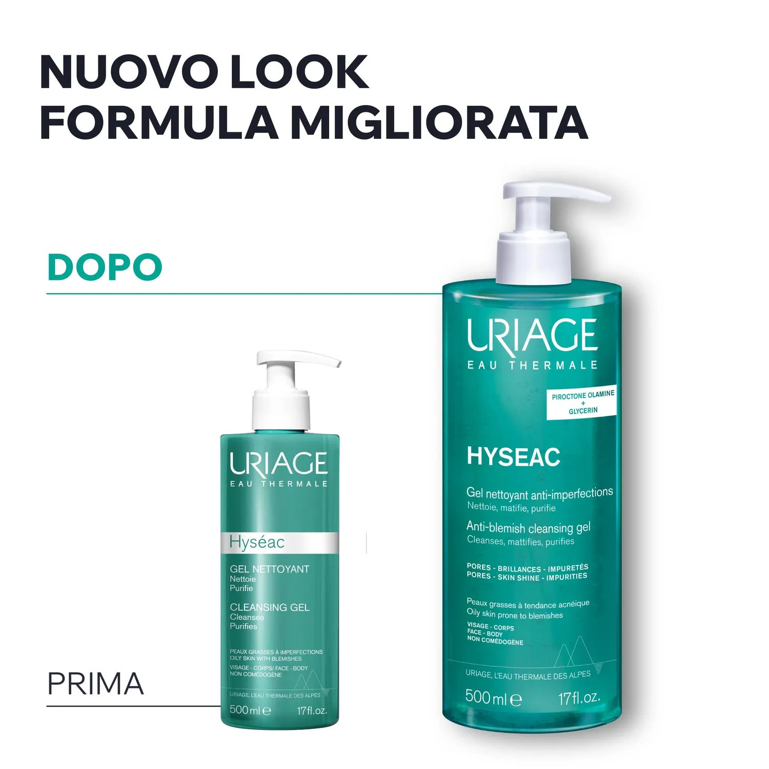 Uriage Hyséac Gel Detergente Purificante 500 ml pelle grassa