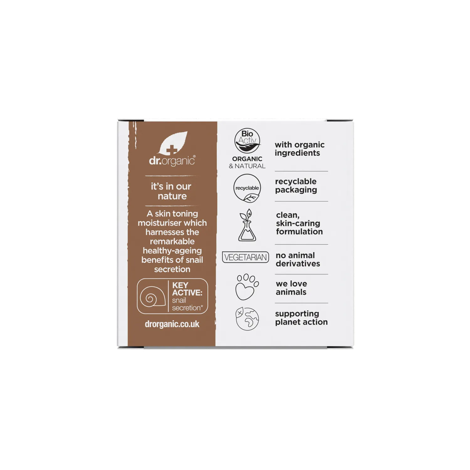 Dr Organic Snail Gel crema viso 50ml idratante antiage