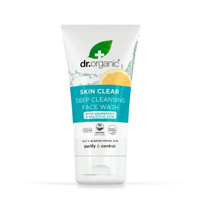 Dr Organic Skin Clear detergente viso 125ml purificante