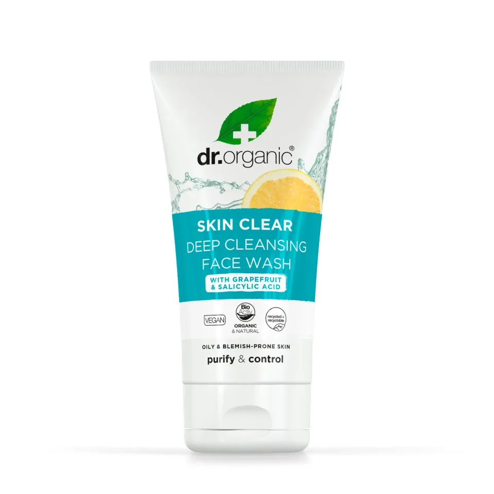Dr Organic Skin Clear detergente viso 125ml purificante