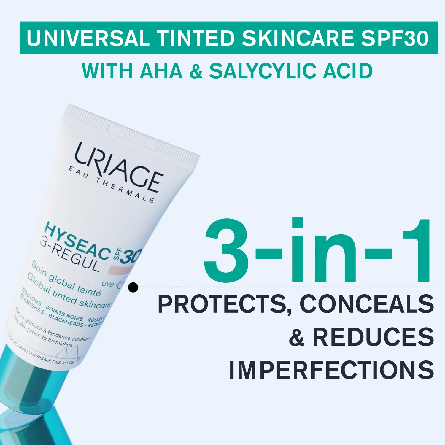 Uriage Hyséac 3-Regul Color Crema Viso SPF30 40 ml Pelle Grassa