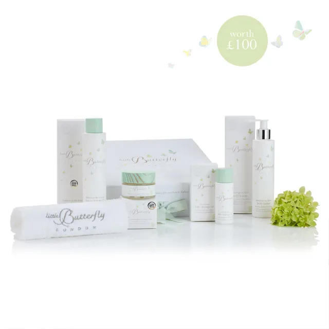 Little Butterfly Luxury Gift Box cofanetto neonato 4 pezzi bio