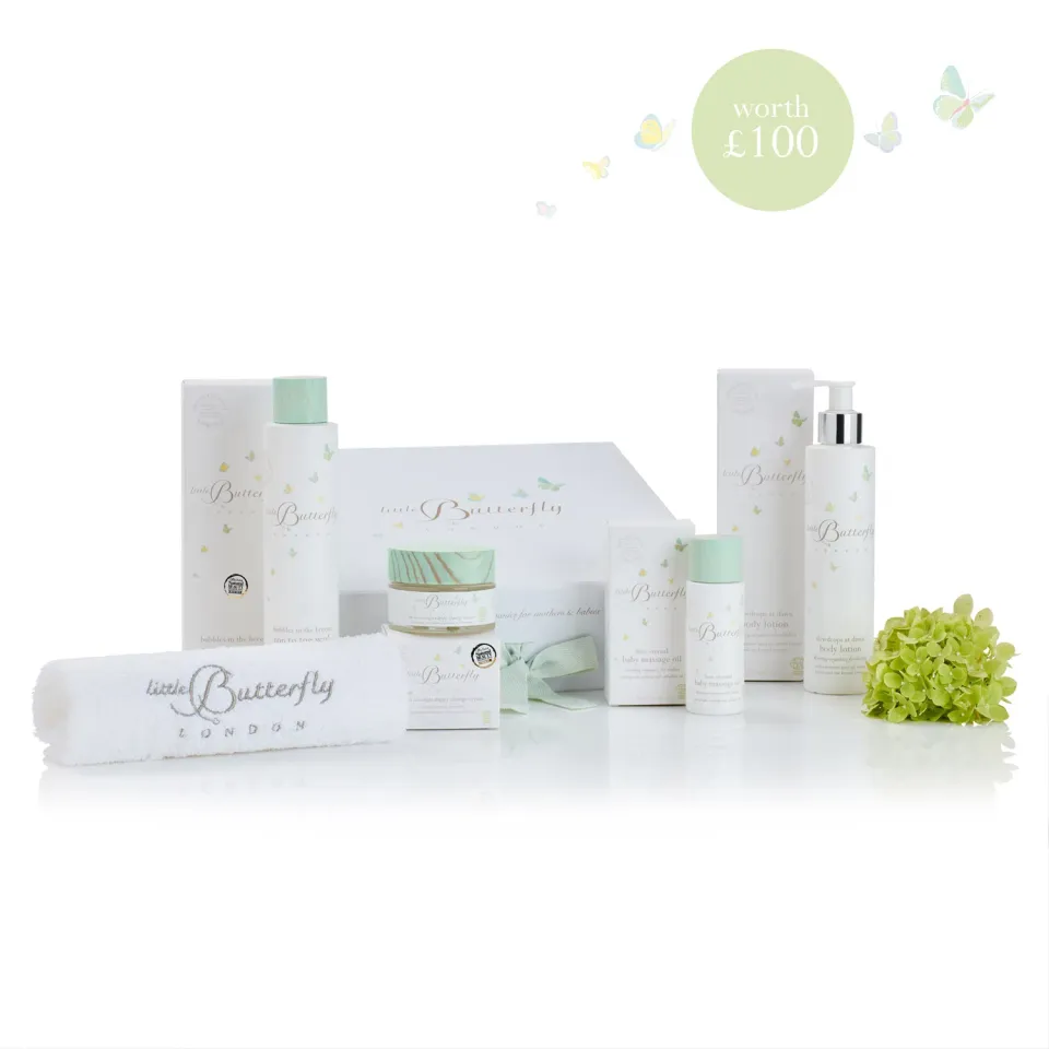 Little Butterfly Luxury Gift Box cofanetto neonato 4 pezzi bio