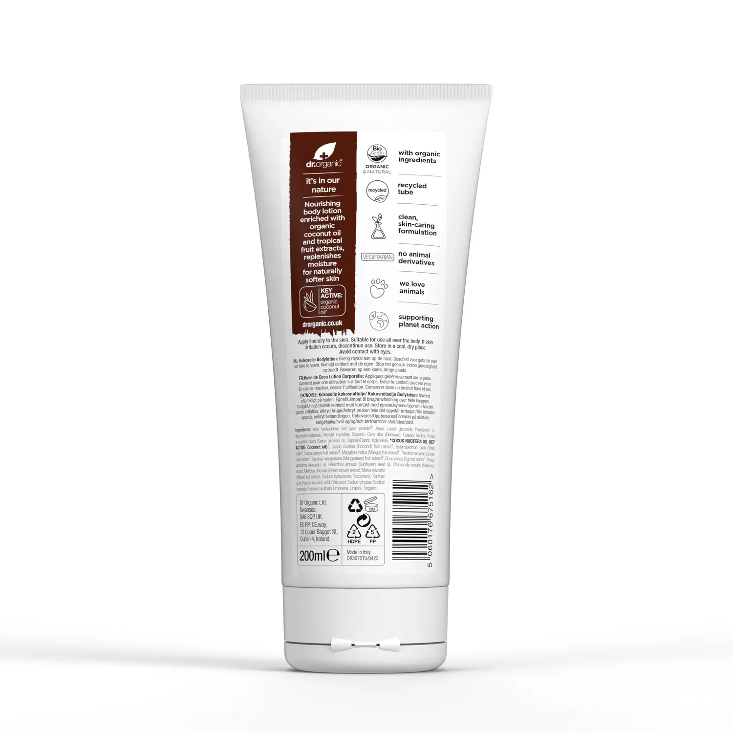 Dr Organic Coconut Oil Body Lotion crema corpo 200ml nutriente
