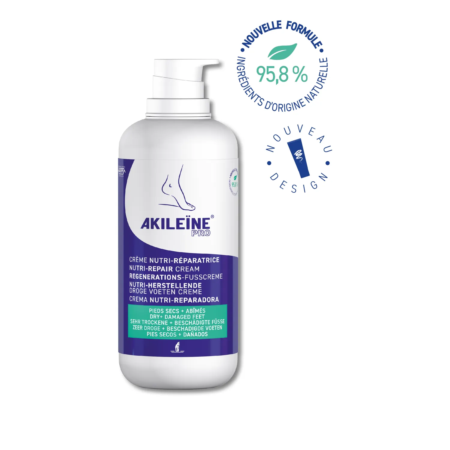 Akileïne Blu Crema Piedi Secchi nutri-riparatrice