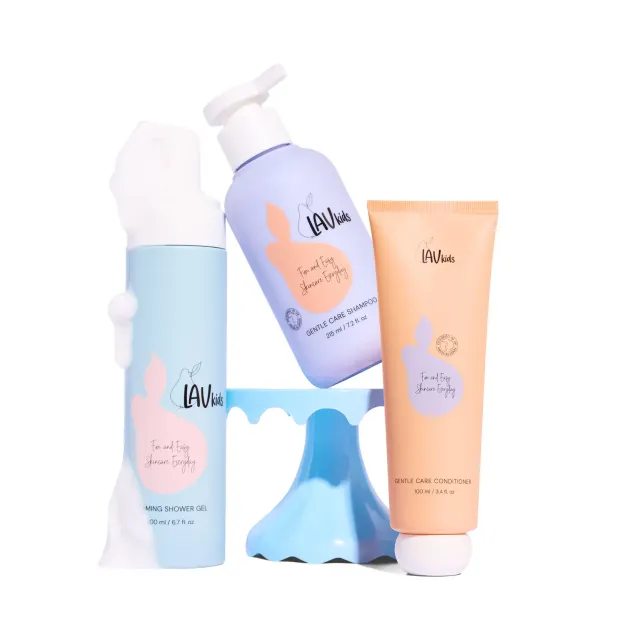 LavKids Trio bagnetto bambini 3x100 ml pera camomilla