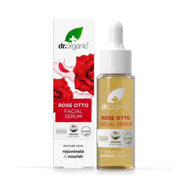 Dr Organic Rose Otto siero viso 30ml tonificante antiage