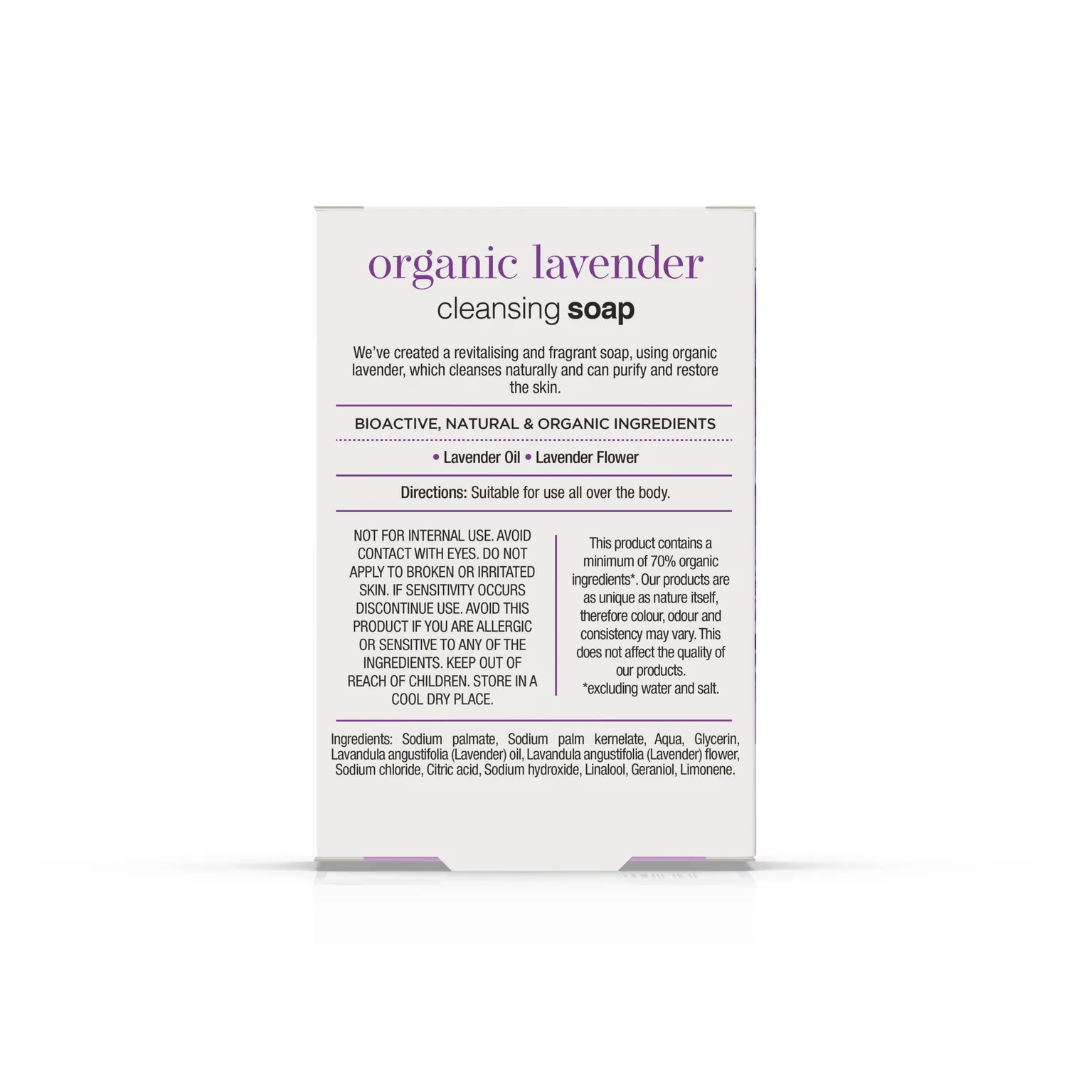 Dr Organic Lavender Saponetta Corpo 100g Lavanda