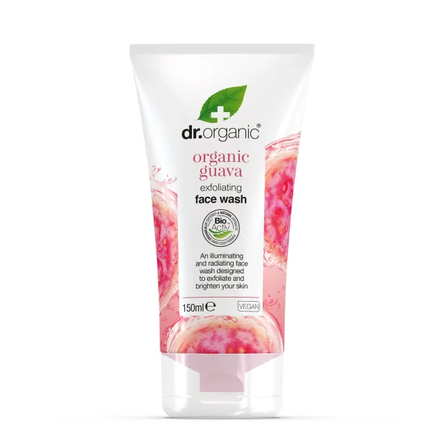 Dr Organic Guava Face Wash detergente 150ml esfoliante