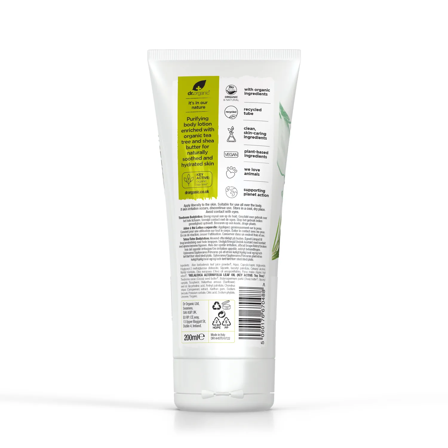 Dr Organic Tea Tree Body Lotion crema corpo 200ml idratante