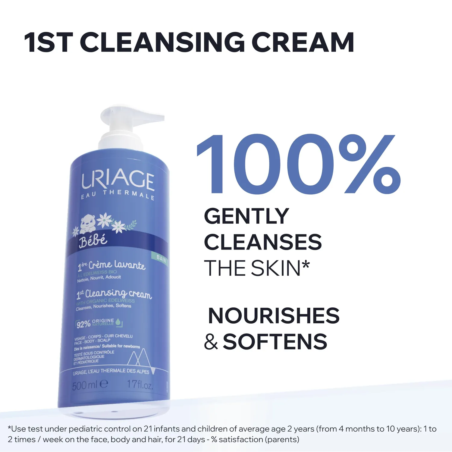 Uriage Bébé Crema Lavante senza sapone 1 L delicata