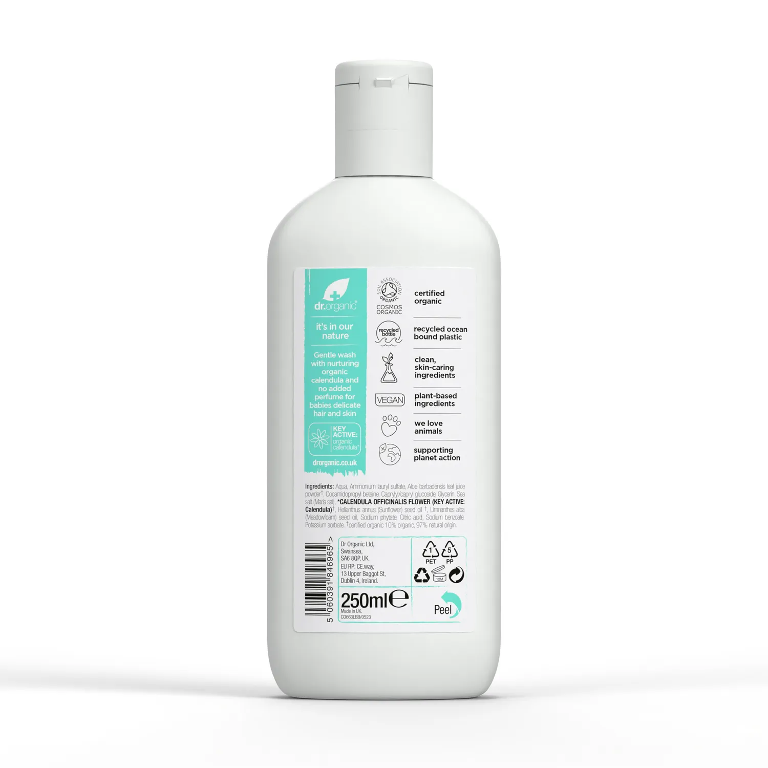 Dr Organic Mum & Baby Baby Wash Detergente 250 ml senza profumo