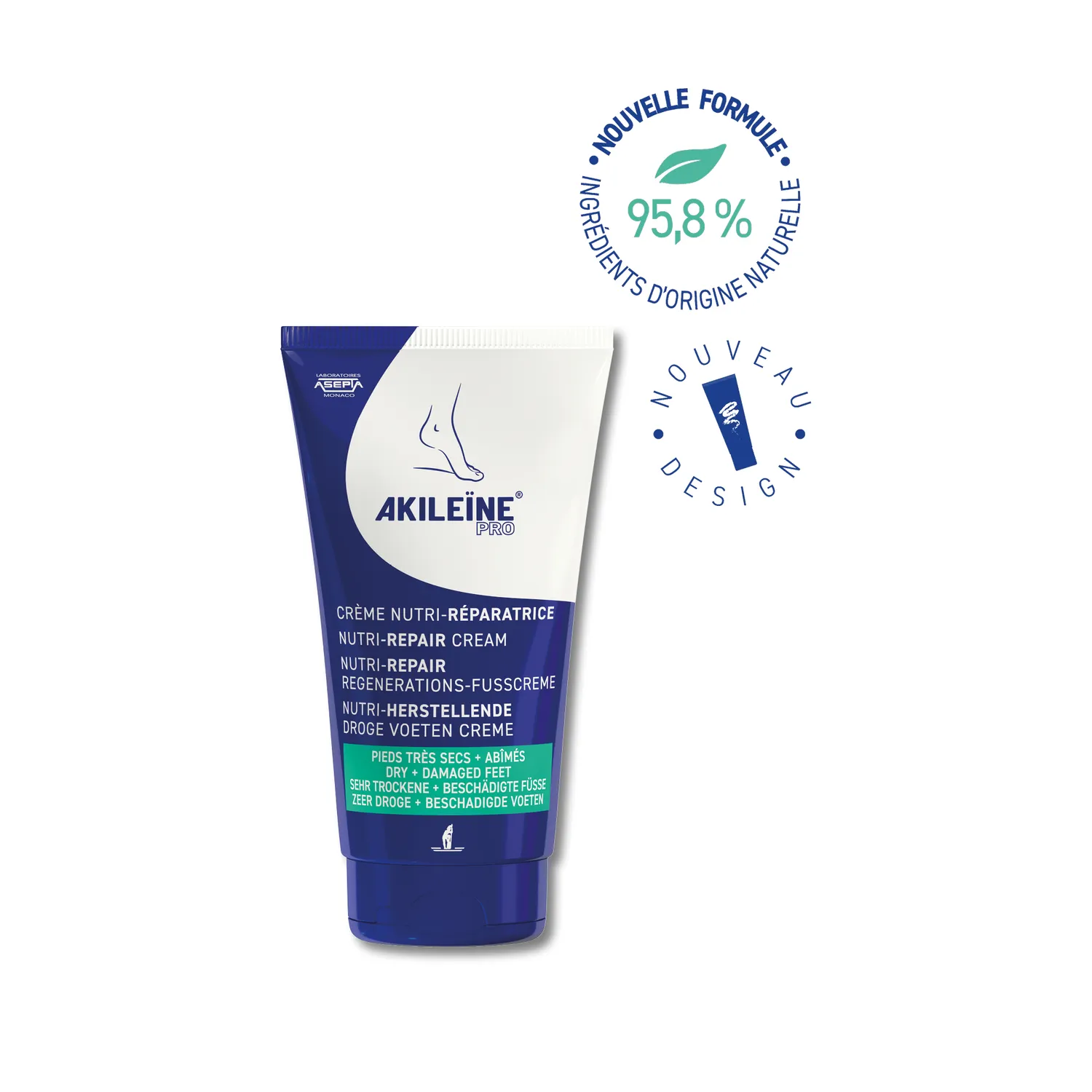 Akileïne Blu Crema Piedi Secchi nutri-riparatrice