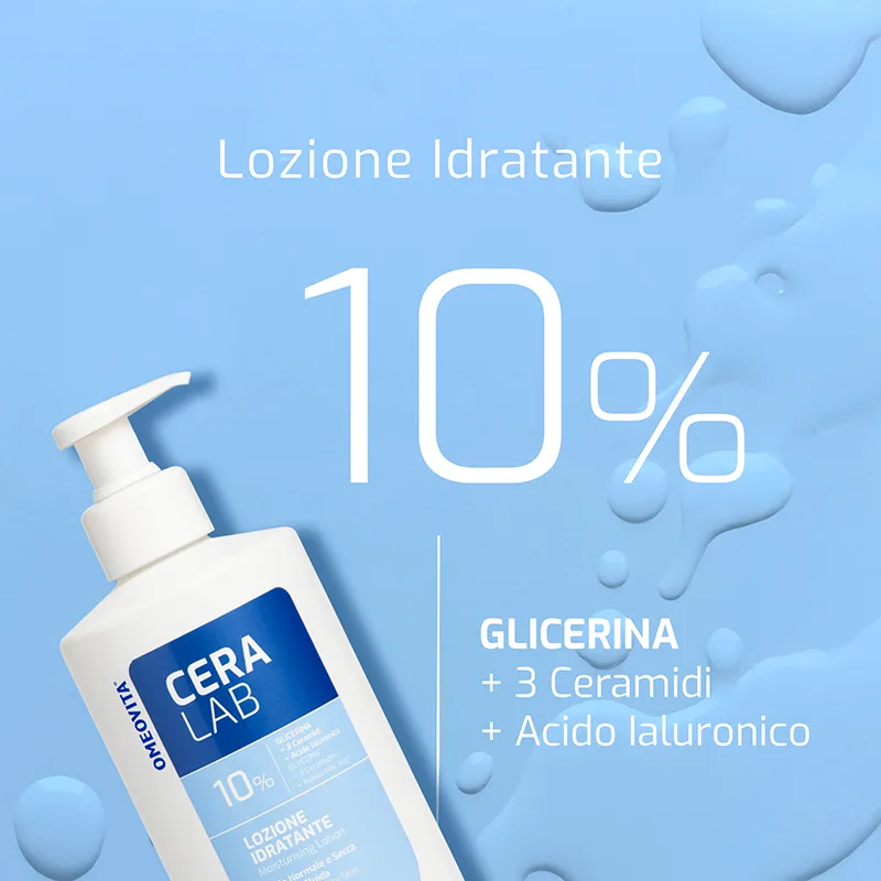 Omeovita CeraLab Lozione Idratante corpo e viso pelli secche