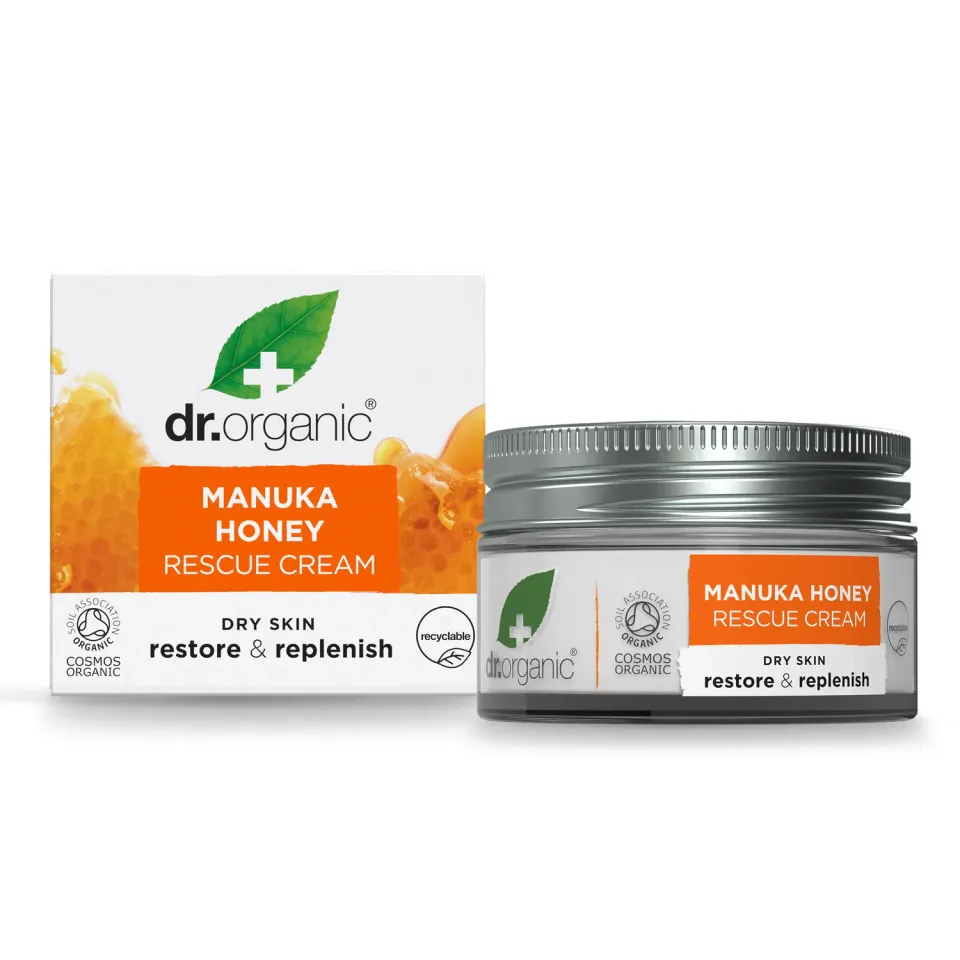 Dr Organic Manuka Honey Rescue Cream crema viso 50ml nutriente