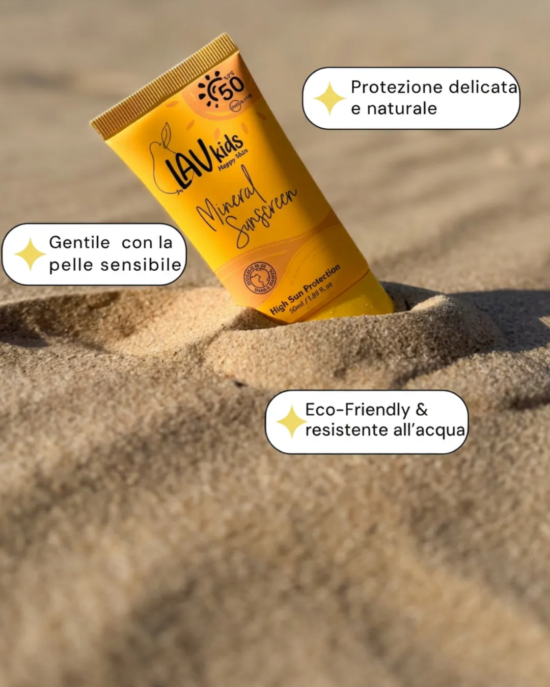 LavKids Solare Viso crema solare SPF50 minerale