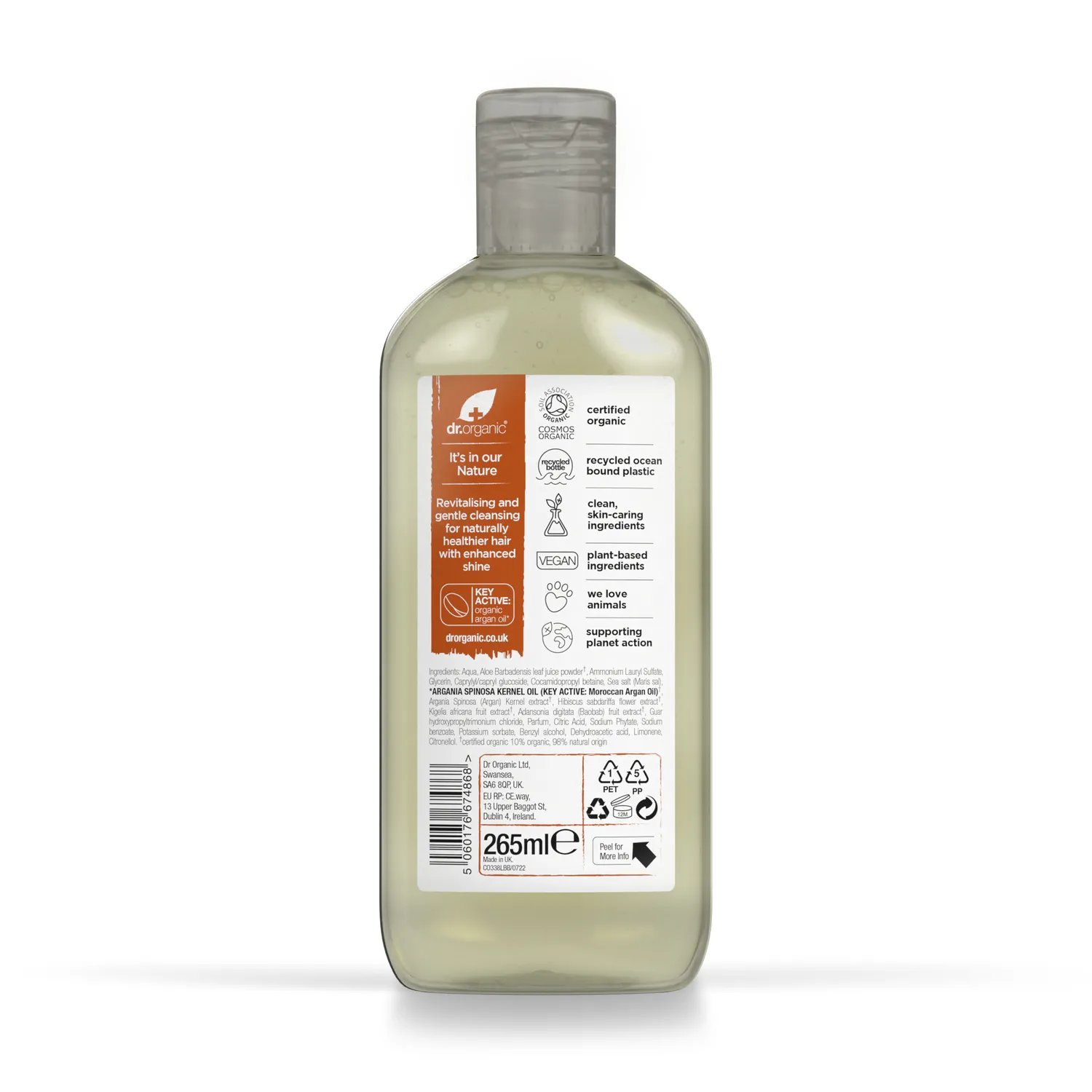 Dr Organic Moroccan Argan Oil Shampoo shampoo 265ml rivitalizzante