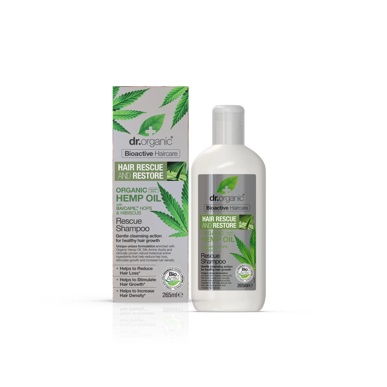 Dr Organic Hemp Rescue shampoo nutriente 265ml capelli fini
