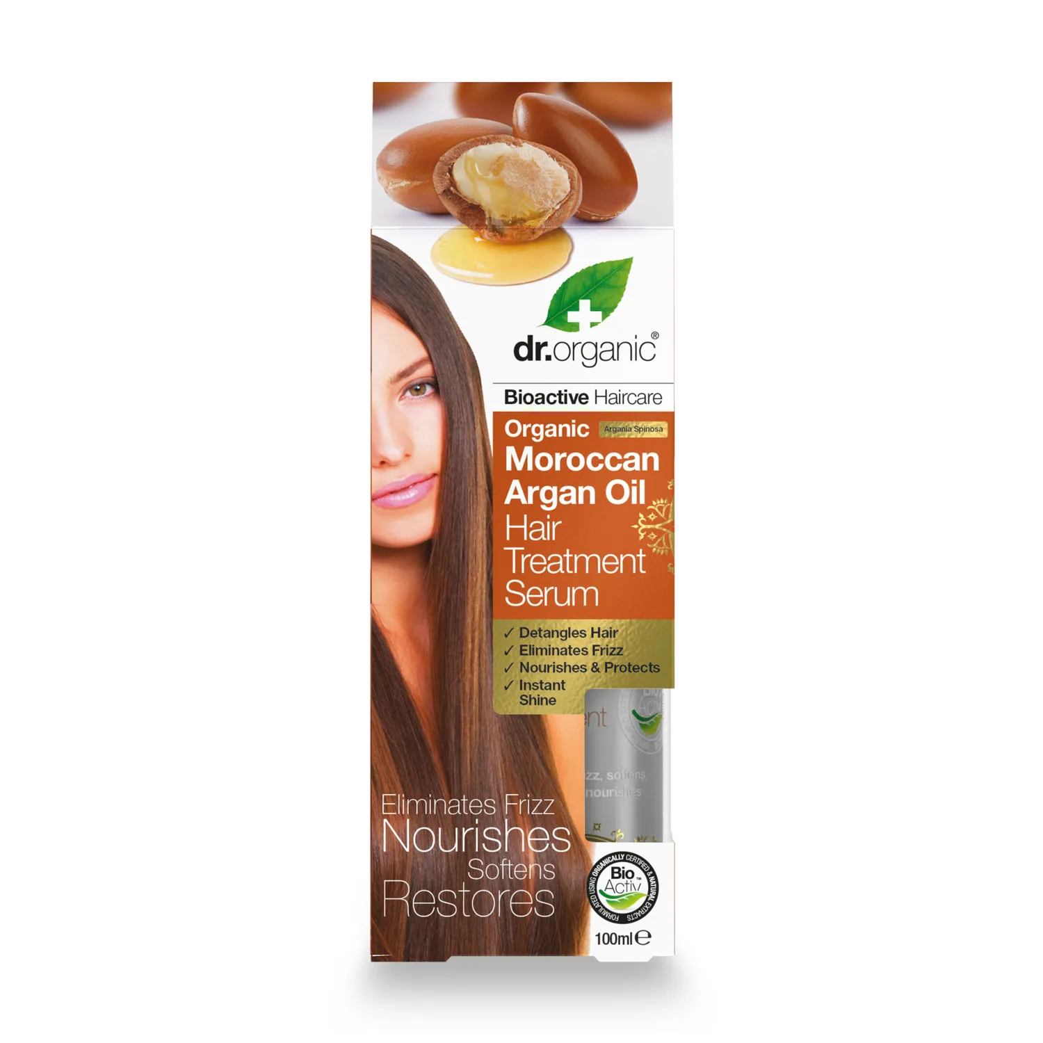 Dr Organic Moroccan Argan Siero Capelli 100ml Anticrespo