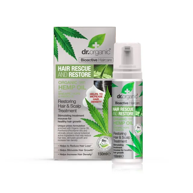 Dr Organic Hemp Mousse Capelli 150ml Rinforzante
