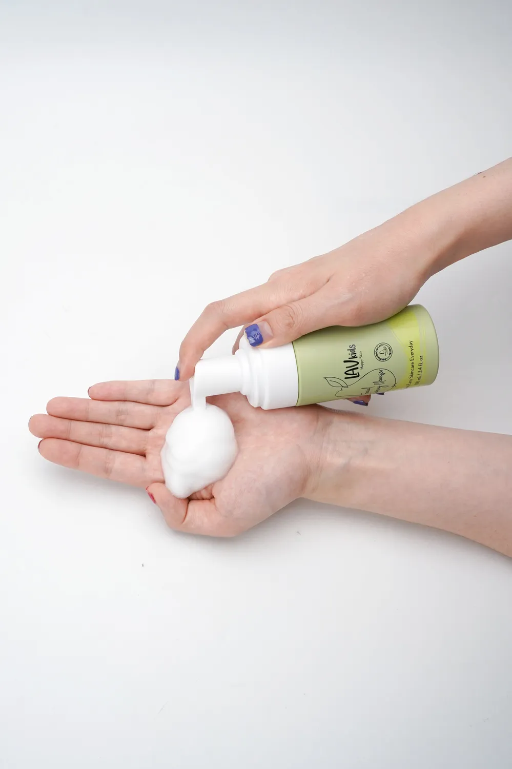 LavKids Facial Foaming Cleanser mousse viso 3 pezzi naturali