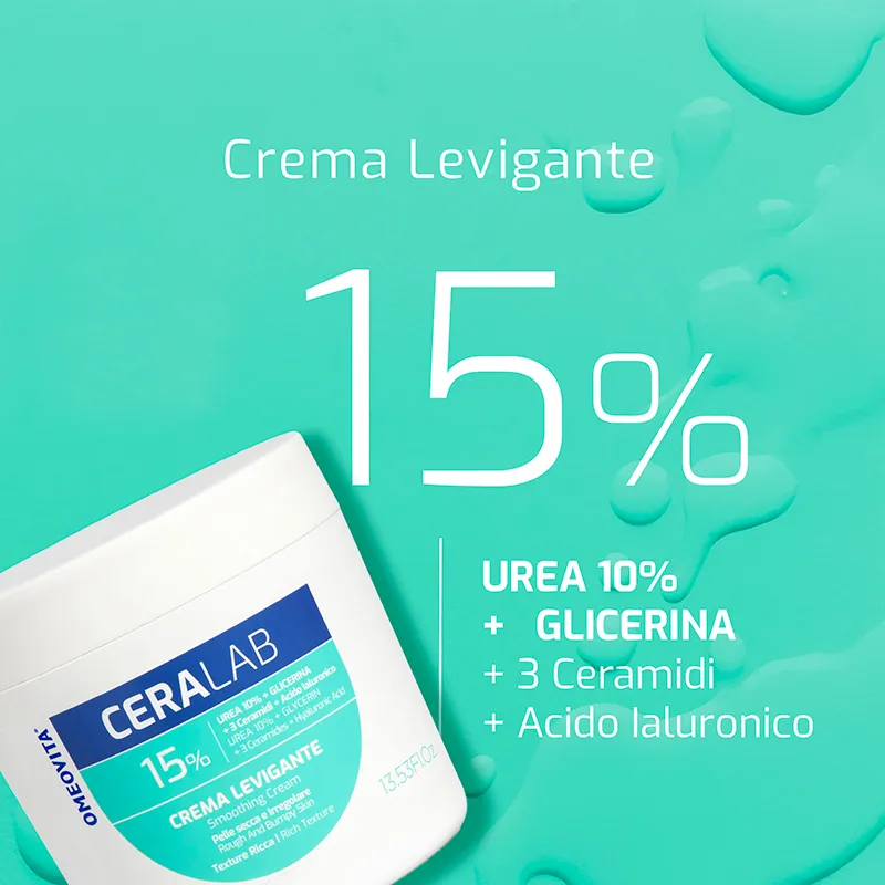 Omeovita CeraLab Crema Levigante corpo urea 10% esfoliante