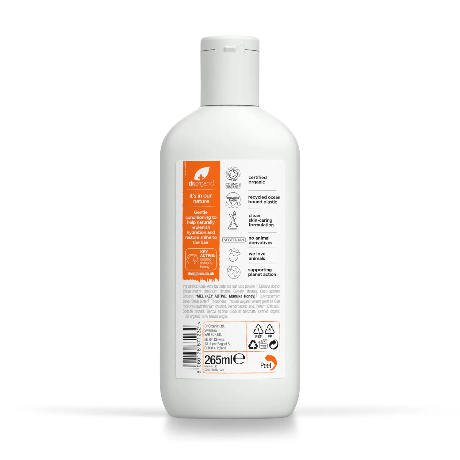 Dr Organic Manuka Honey Balsamo capelli 265ml riparatore