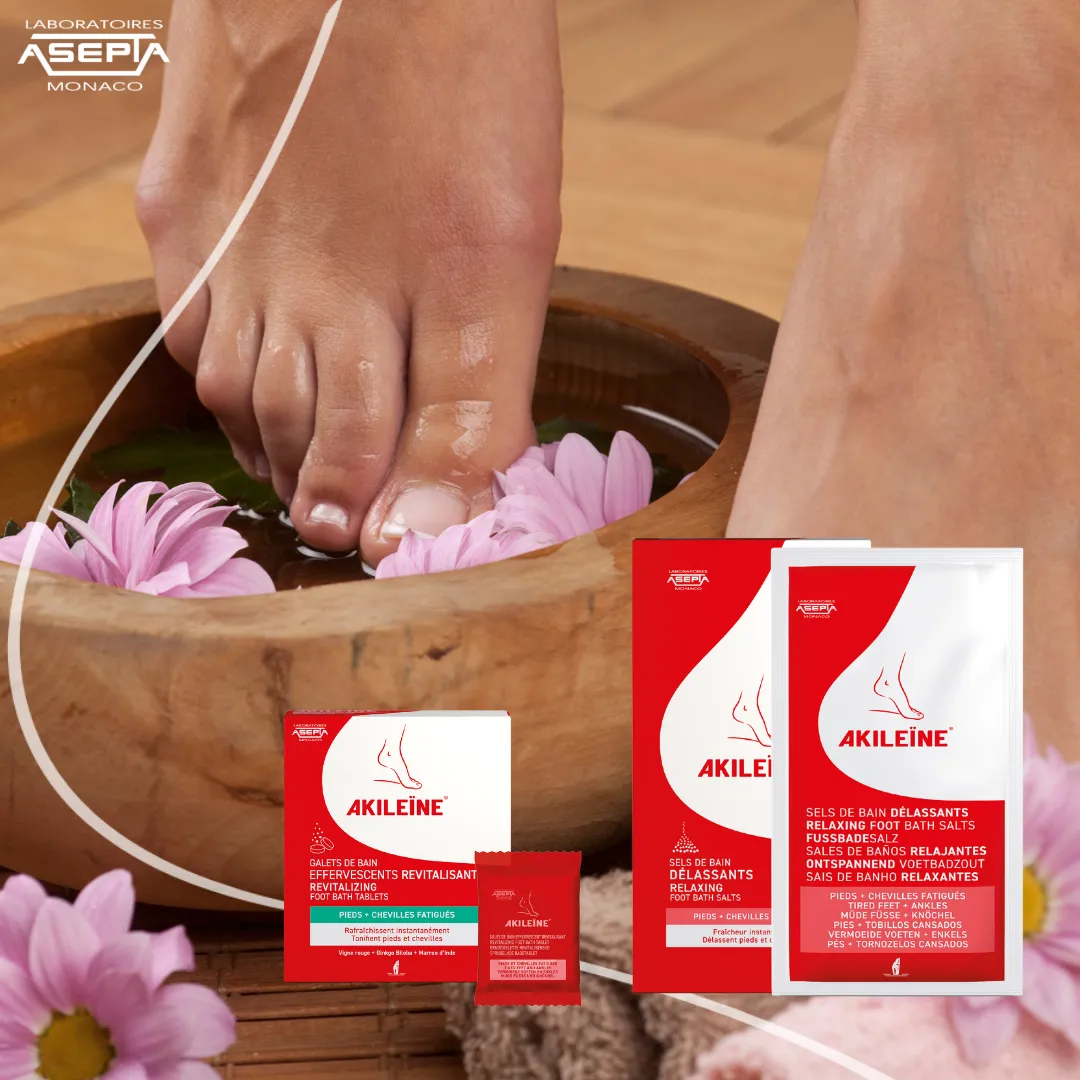 Akileïne Rosso Pediluvio bagno piedi rinfrescante