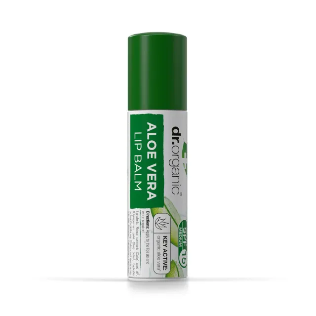 Dr Organic Aloe Vera Lip Balm 5,7ml SPF15 karitè